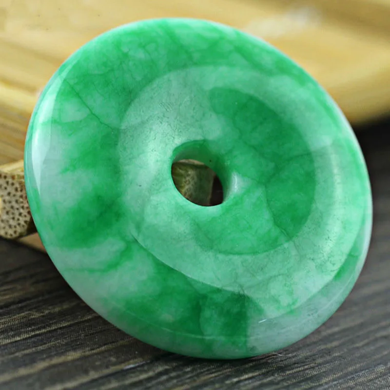 Natural Black Ink Jade Hand Carved Safety Buckle Pendant Fashion Jewelry Men's and Women's Black Necklace Gift Accessories