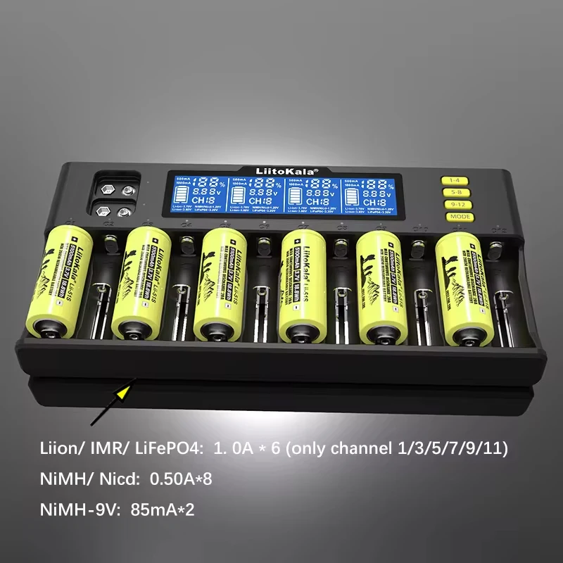 Încărcător multiport Lii-S12 12 sloturi cu adaptor EU/SUA