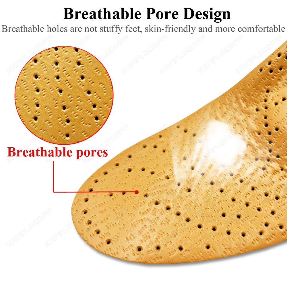 Leder Orthopädische Einlegesohlen Für Die Füße Korrektur Flache Füße Hohe Arch Support Fuß Pads Deodorant Turnschuhe Schuhe Für Männer Einsatz – Detail 19