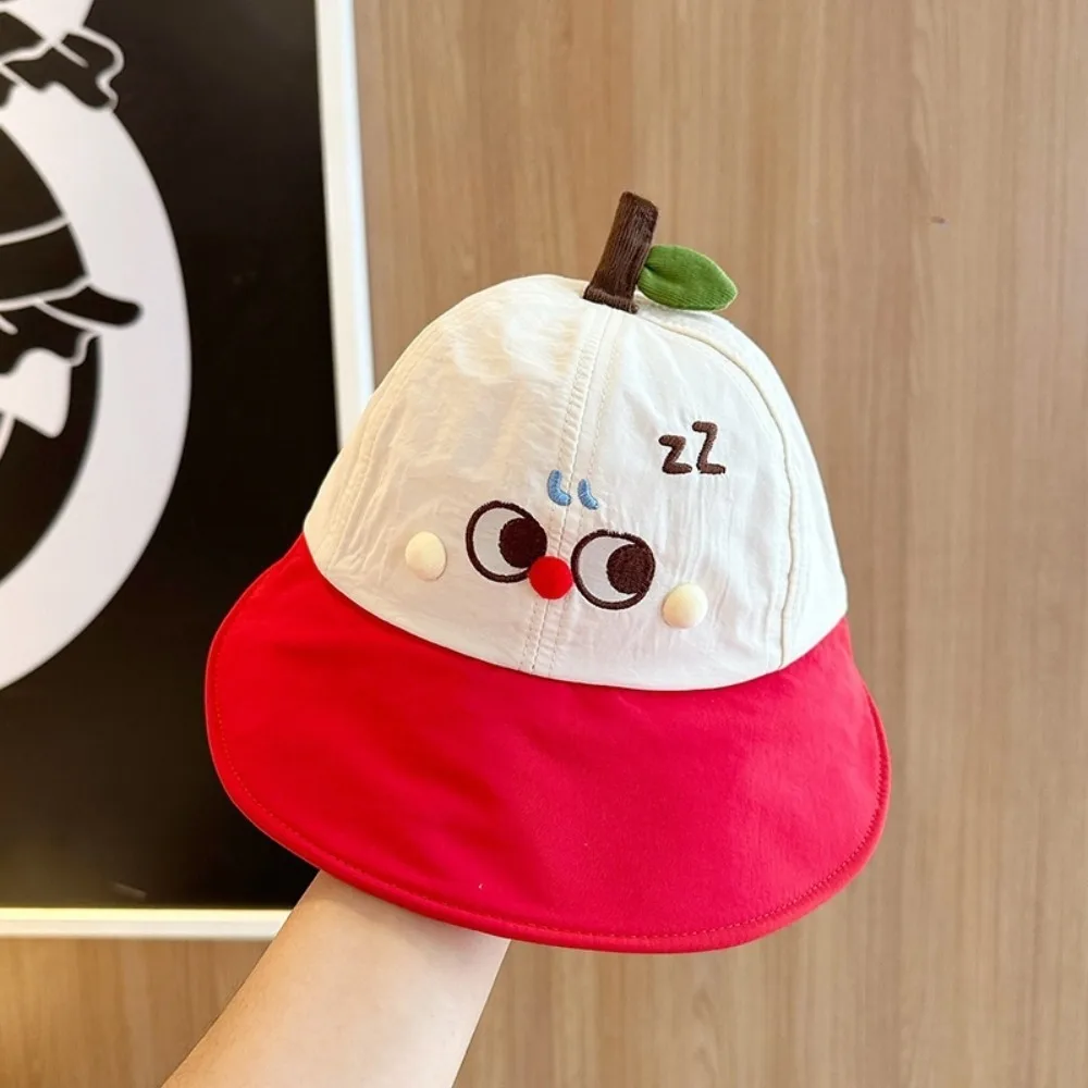 Sweet Quick-dry Korean Style Cap Shading Hat Embroidery Summer Kid Sunhat Dinosaur Puppy Children's Bucket Hat Baby