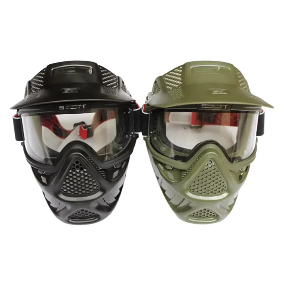 High Strength Paintball Face Mask or Airsoft Mask with Double Lens Goggle Outdoor lenses