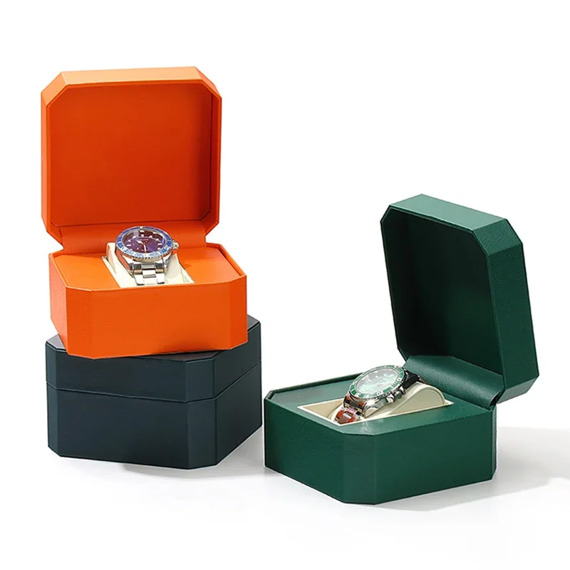 Watch Storage Box Fashionable Flip Cover Octagonal Box Watch Case Organizer Provide Free Personalized Services Display
