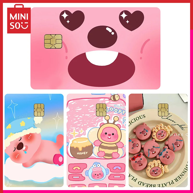 

Anime Miniso Loopy Card Sticker Kawaii Small Chip Credit Debit Loopy Card Matte Stickers Gifts Melody Stickers Gifts for Girls