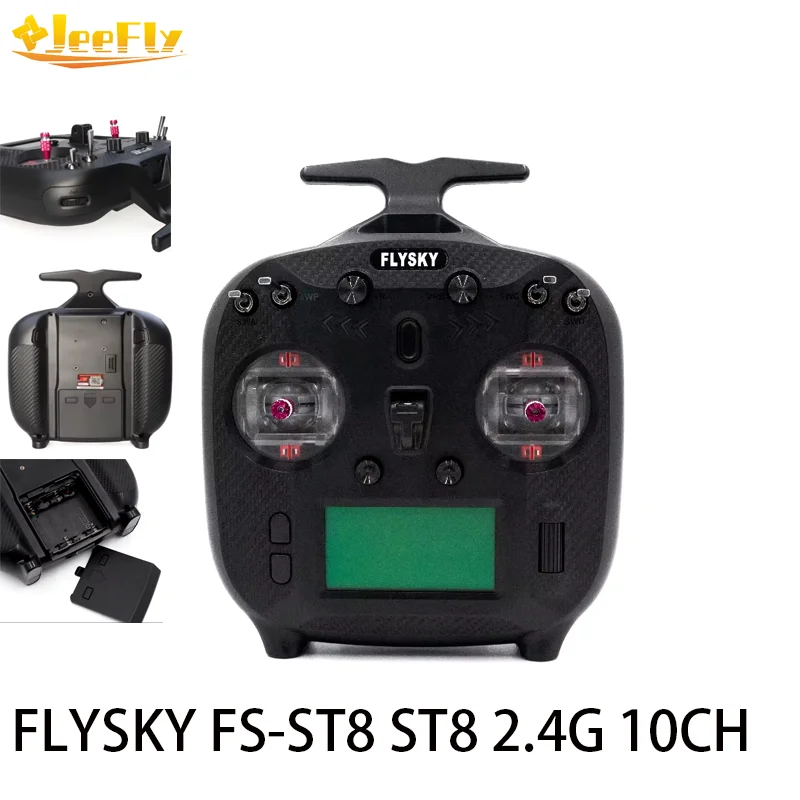 Flysky FS-ST8 2.4G 10CH ANT RGB Assistant 3.0 Radio Transmitter with FS-SR8 Receiver for RC Airplane Car Boat Robot FPV Drone