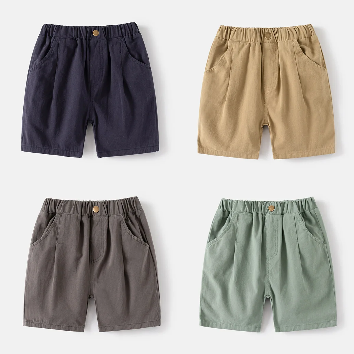

Summer Thin Boys Shorts Cotton Elastic Waist Quality Toddler Kids Knee Length Pants Children's Clothes