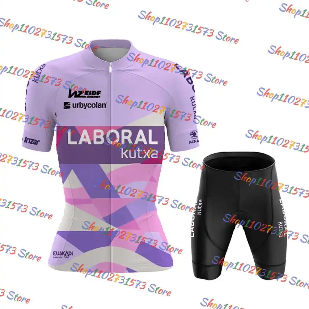 Laboral Kutxa Cycling Jersey Set Women MTB Bike Clothing Mens Quick Dry Bicycle Wear Clothes Short Maillot Culotte