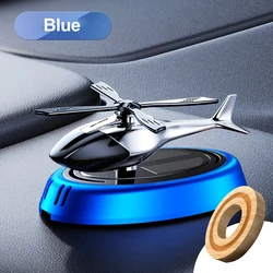 Solar-Powered Rotating Propeller Car Air Freshener and Aroma Diffuser (Blue)