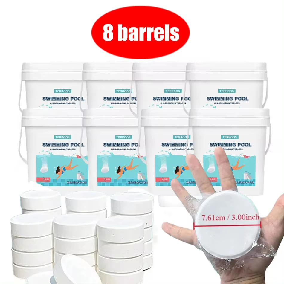 Pool Chlorine Tablets 3inch Chlorine Tablets For Swimming Pools, Stabilized Chlorine Tablets, 40LB