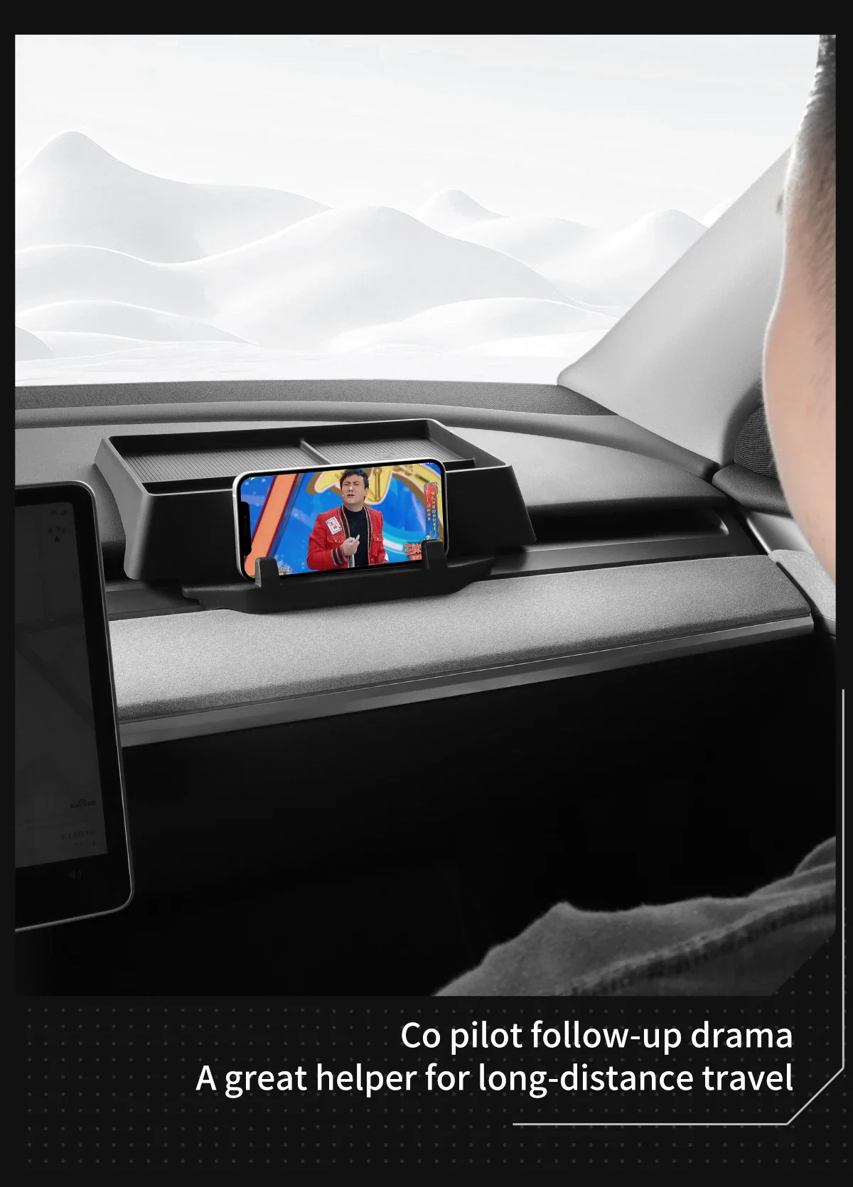 For Tesla Model Y 2021-2023&Model 3 2021-2022 Car Instrument Panel Storage Box D