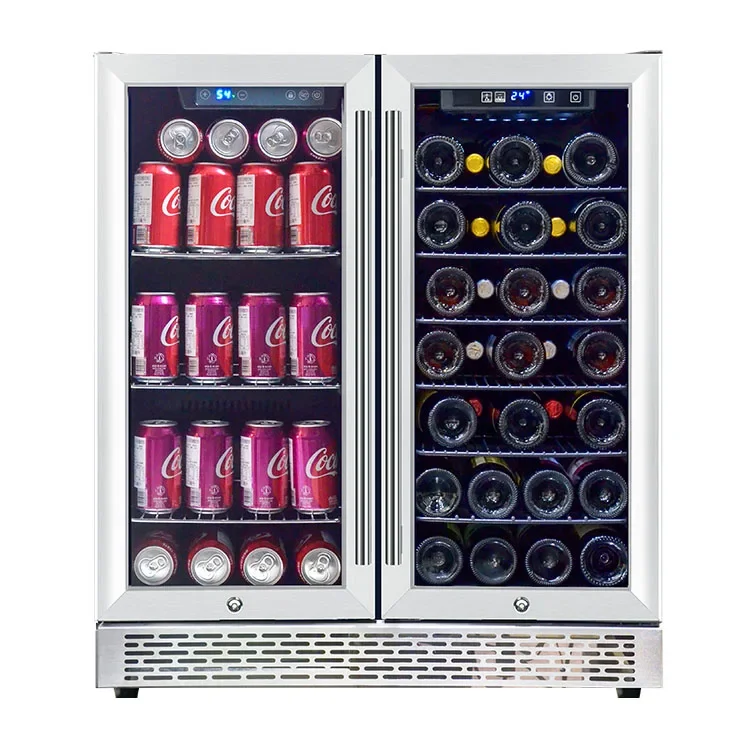 Josoo Digital Euro Cave Wine Vinoteca Fridge Mini Winecooler Wine Cellar Dual Zone