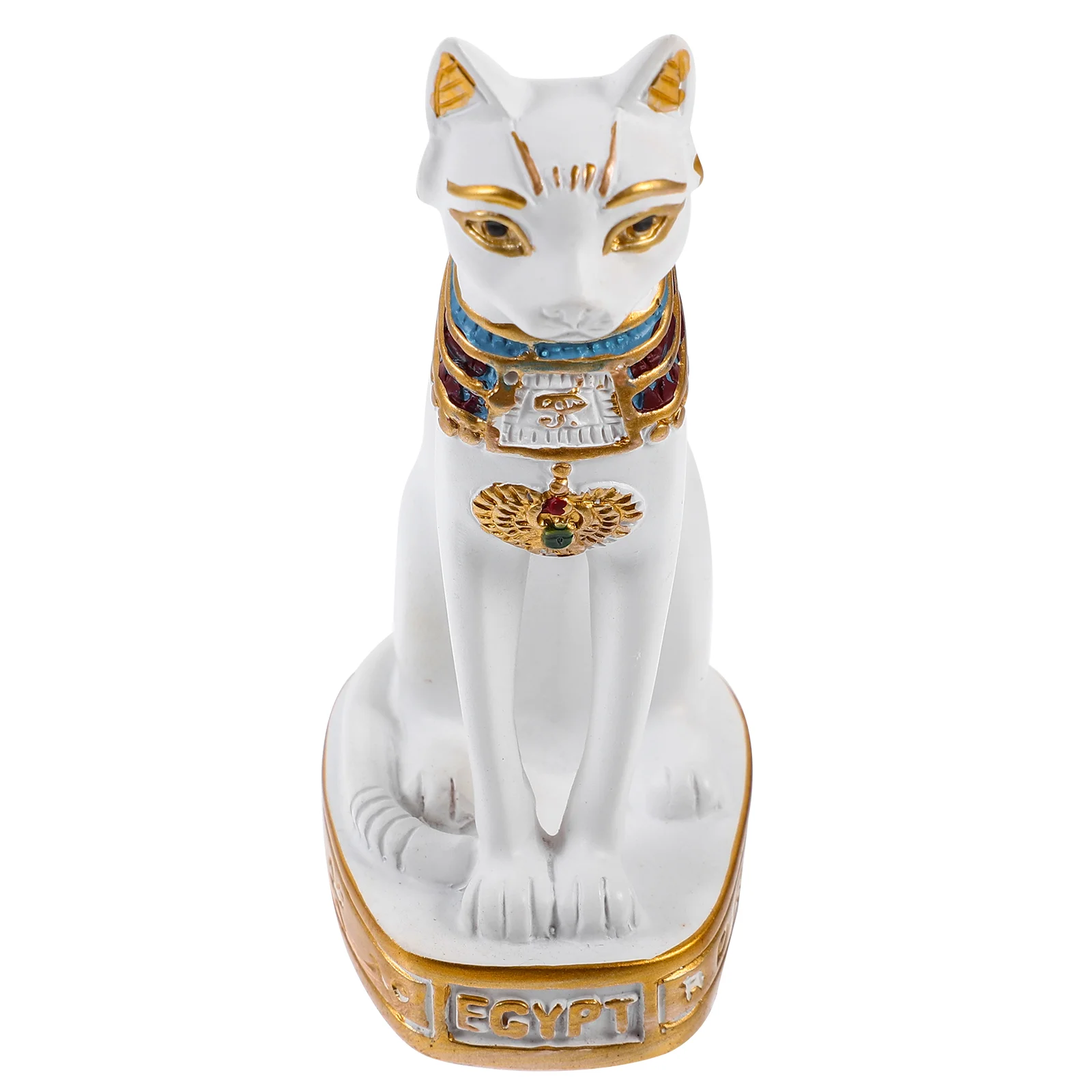 

Decor Living Room Decoration Gift (White God 38*55*95) Cute Animal Egyptian Statue Resin Figurines Ornament