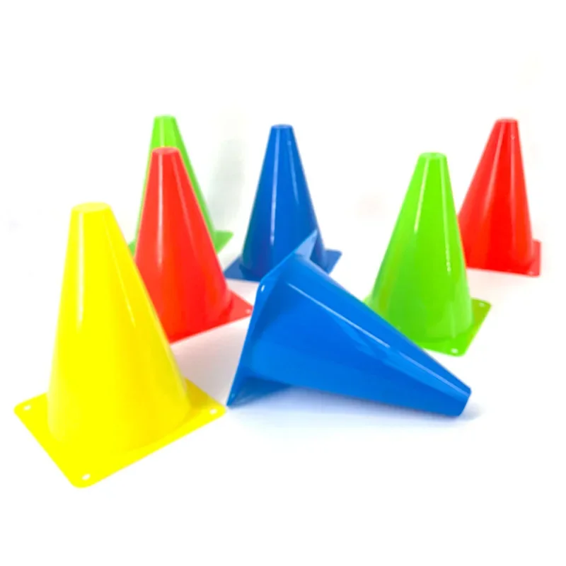 5pcs18CM Sign Bucket 6Inch Barrier Football Road Flat Training Cone Roller Pile Springback Marking Cup Symbol Sports Accessories