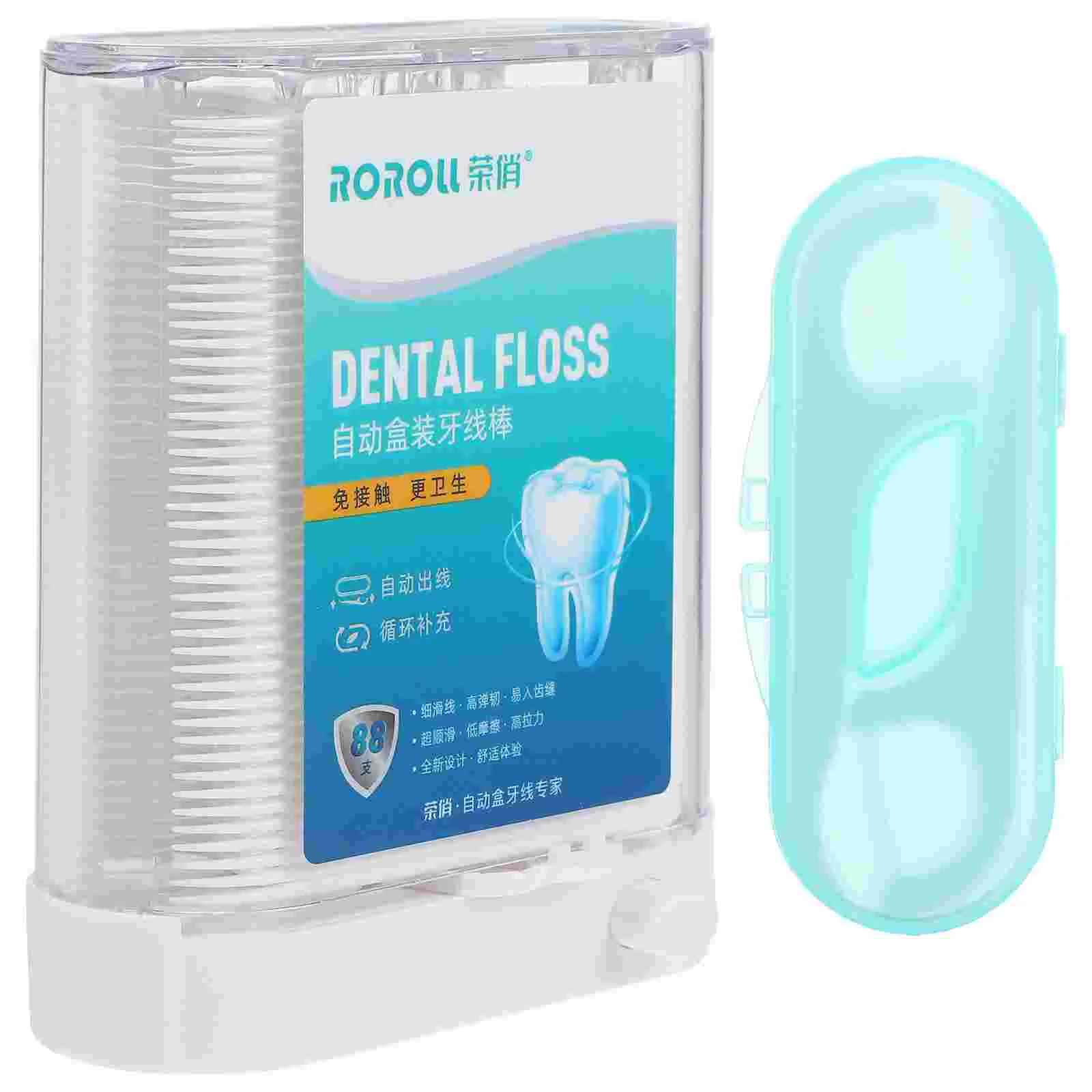 of Dental  Floss Pick Dispenser Pop-Up Automatic Holder Dental Floss Sticks Portable Storage Box Toothpicks Oral Care