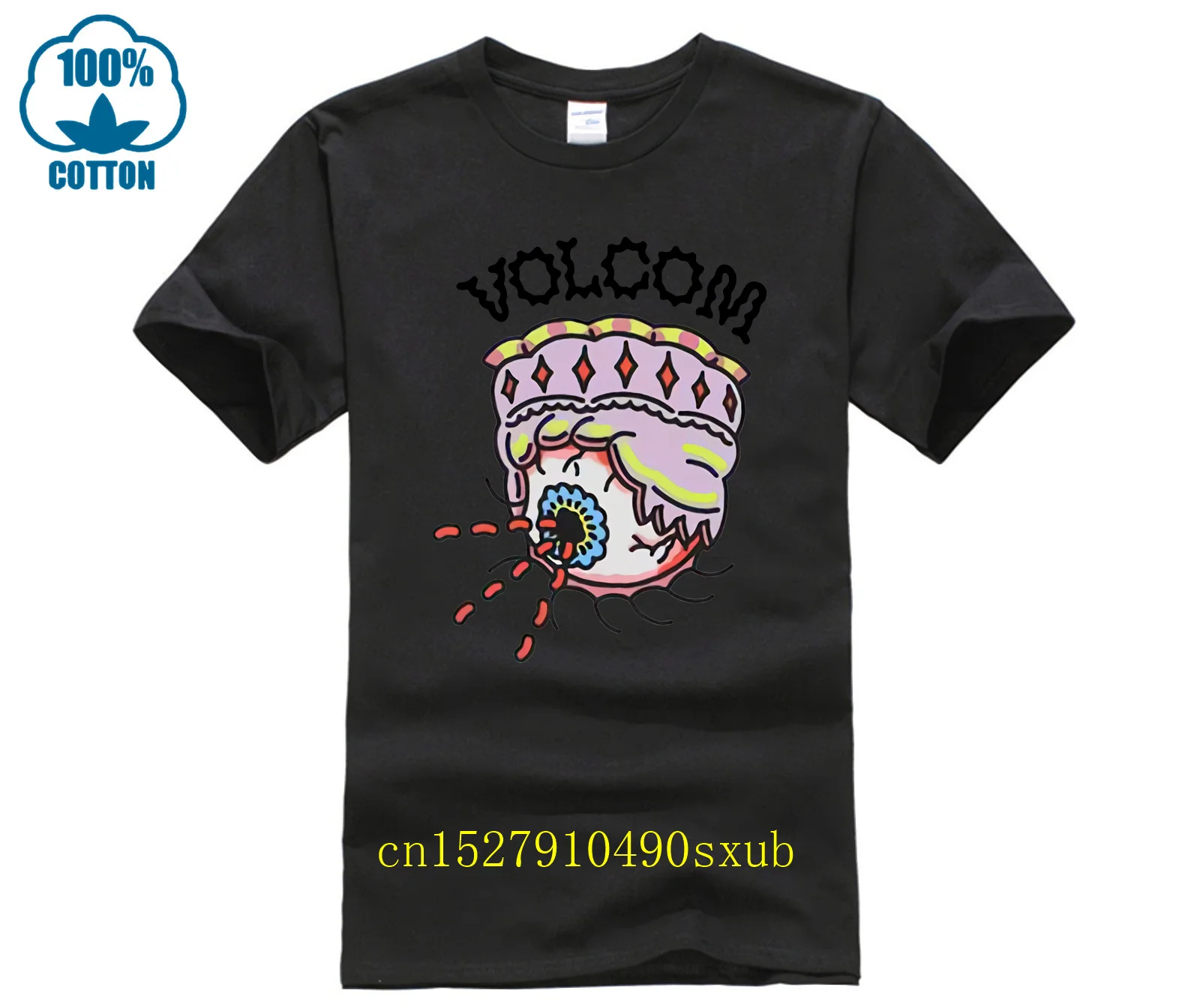 Новинка Мужская модная популярная летняя Высококачественная футболка Volcom из 100% хлопка с изображением стреляющей звезды