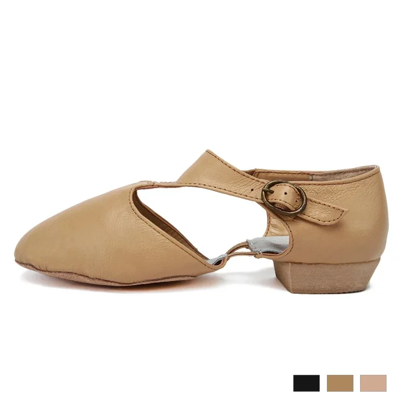 Dance Shoes Western Dance Shoes Genuine Leather Stretch Ballet Dance Shoe for Women Jazz Dancing Teachers Sports Sandal Ceroc Shoes