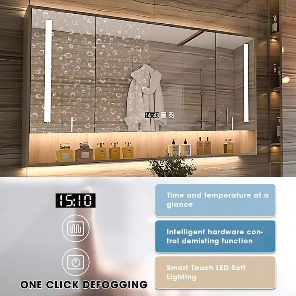 Bathroom Vanity with Sink - Floating Bathroom Vanity Includes Modern Metal Luxury Style,Wall Mouted Cabinet with Towel Hanging 4