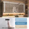 Bathroom Vanity with Sink - Floating Bathroom Vanity Includes Modern Metal Luxury Style,Wall Mouted Cabinet with Towel Hanging 4