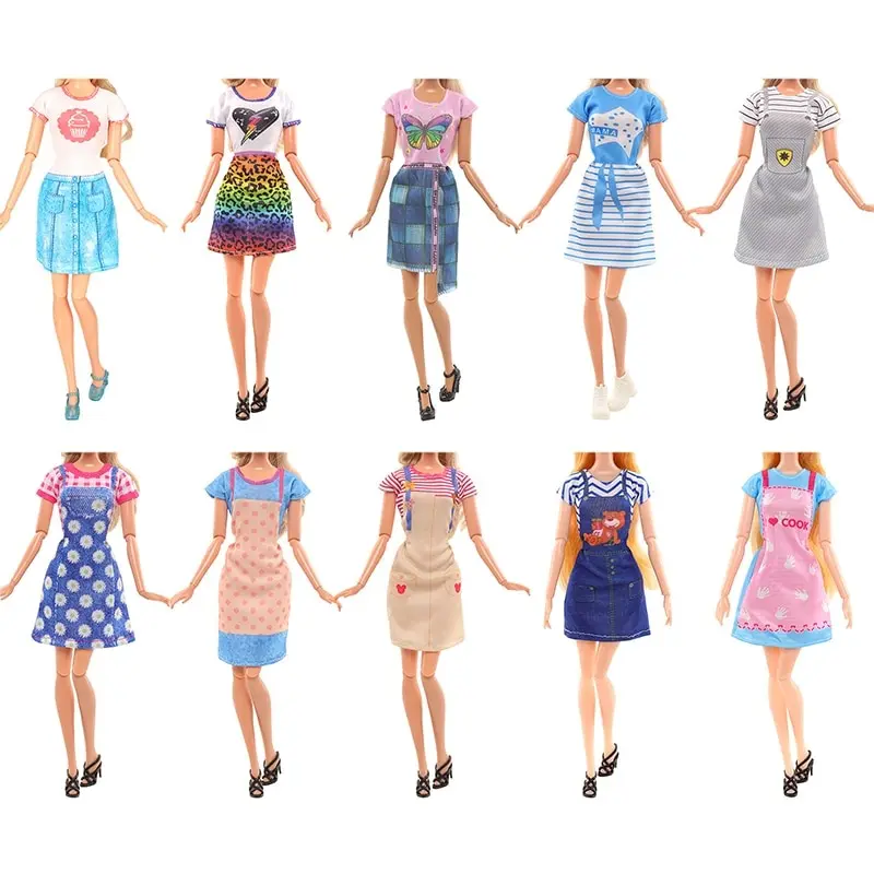 1PC Dollhouse Miniature Doll Dress Short Skirt Blouse Summer Casual Priness Dress Wear Clothing For 30cm Dolls Fashion Clothes 10 1PC Dollhouse Miniature Doll Dress Short Skirt Blouse Summer Casual Priness Dress Wear Clothing For 30cm Dolls Fashion Clothes