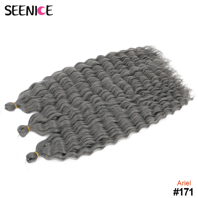 Ariel Curl Deep Wave Twist Crochet Hair Natural Synthetic Afro Curls Crochet Braids Ombre Braiding Hair Extensions For Women 171