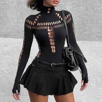 Cut Out Long Sleeve Bodysuit 3