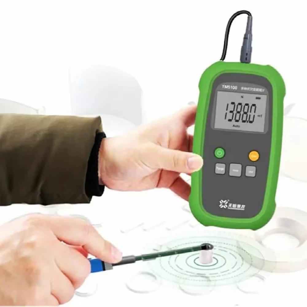 TM5100 휴대용 디지털 가우스미터 자기장 테스터 테슬라미터 (NS 2mT  3000 mT 5%/2%/1% 정확도)