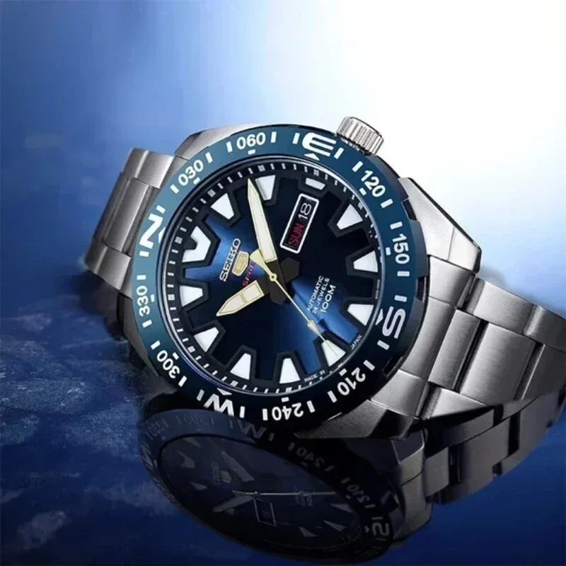 

New Seiko Fashion Watch for Men Sport 3Bar Waterproof Luminous Auto Date Dial Stainless Steel Band Men's Watch Calendar