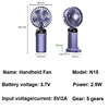 Handheld Mini Fan 3000mAh Foldable Portable Desk Outdoor Neck Hanging 5 Speed USB Rechargeable Fan Phone Stand Display Screen 5