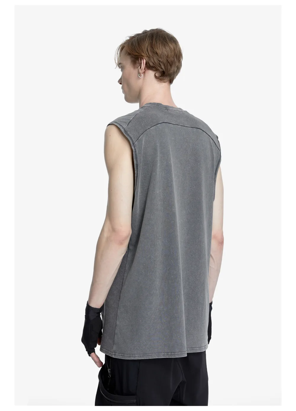 Reindee Lusion 23ss 203 old  texture effects sleeveless t-shirt tanktop 3d cut techwear gorpcore urban outdoor