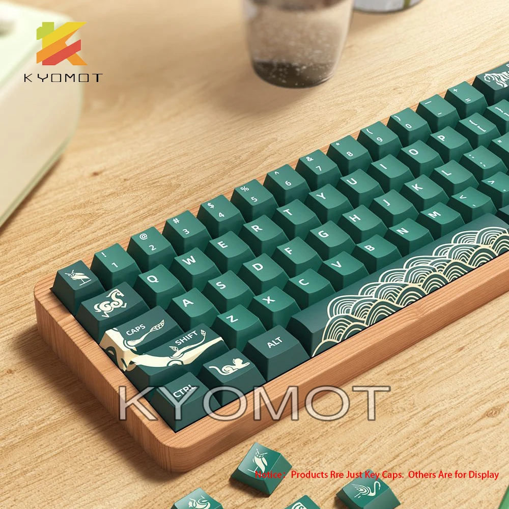 Kyomot-keycaps Animal Forest Theme Pbt Dye-sub Perfil Faça Você Mesmo Cherry Cap For mx Switch Teclado Mecânico Iso 158 Chaves