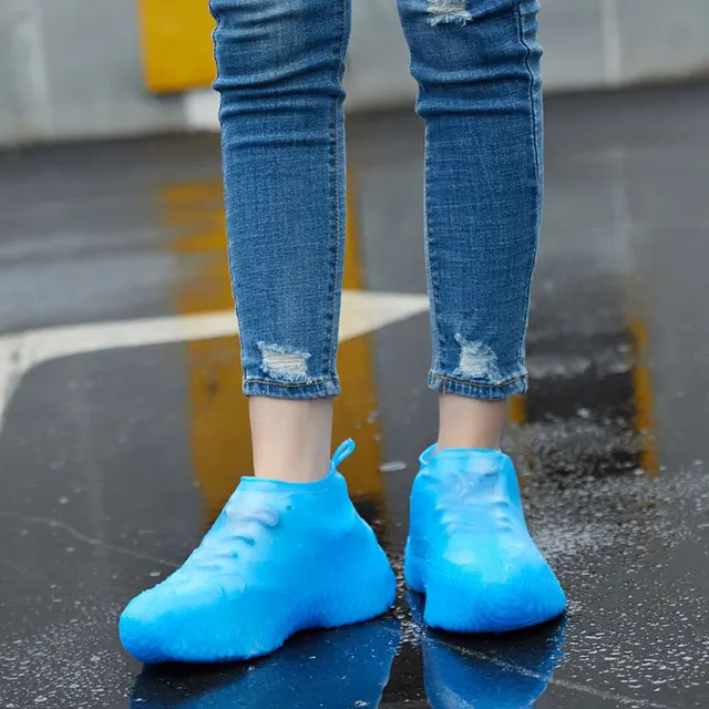 Copriscarpe Impermeabili Riutilizzabili - 3 Paia Multicolore, Taglia L, Antiscivolo