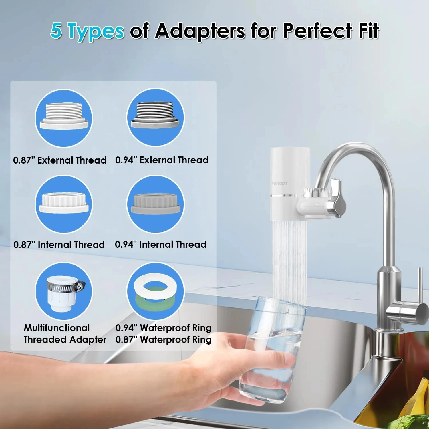Vortopt Kitchen Faucet Water Filter Purifier System