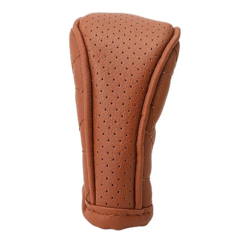 

Shift Knob Covers Scratch Resistant Shift Gear Cover Vehicles Decoration Supplies Leather Cover For Minivan Sedan Racing Cars