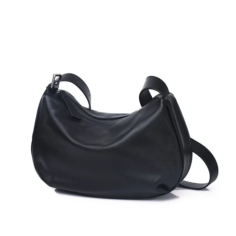 

Genuine Leather Crossbody Bags Handbags For Women 2024 New Casual Tote Female Designer Purses Solid Color Shoulder Messenger Bag