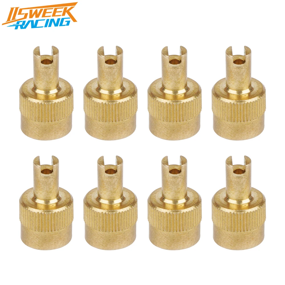 Universal 8pcs Metal Copper Tire Valve Stem Caps with Sealing Ring Wheel Valve Covers For Cars
