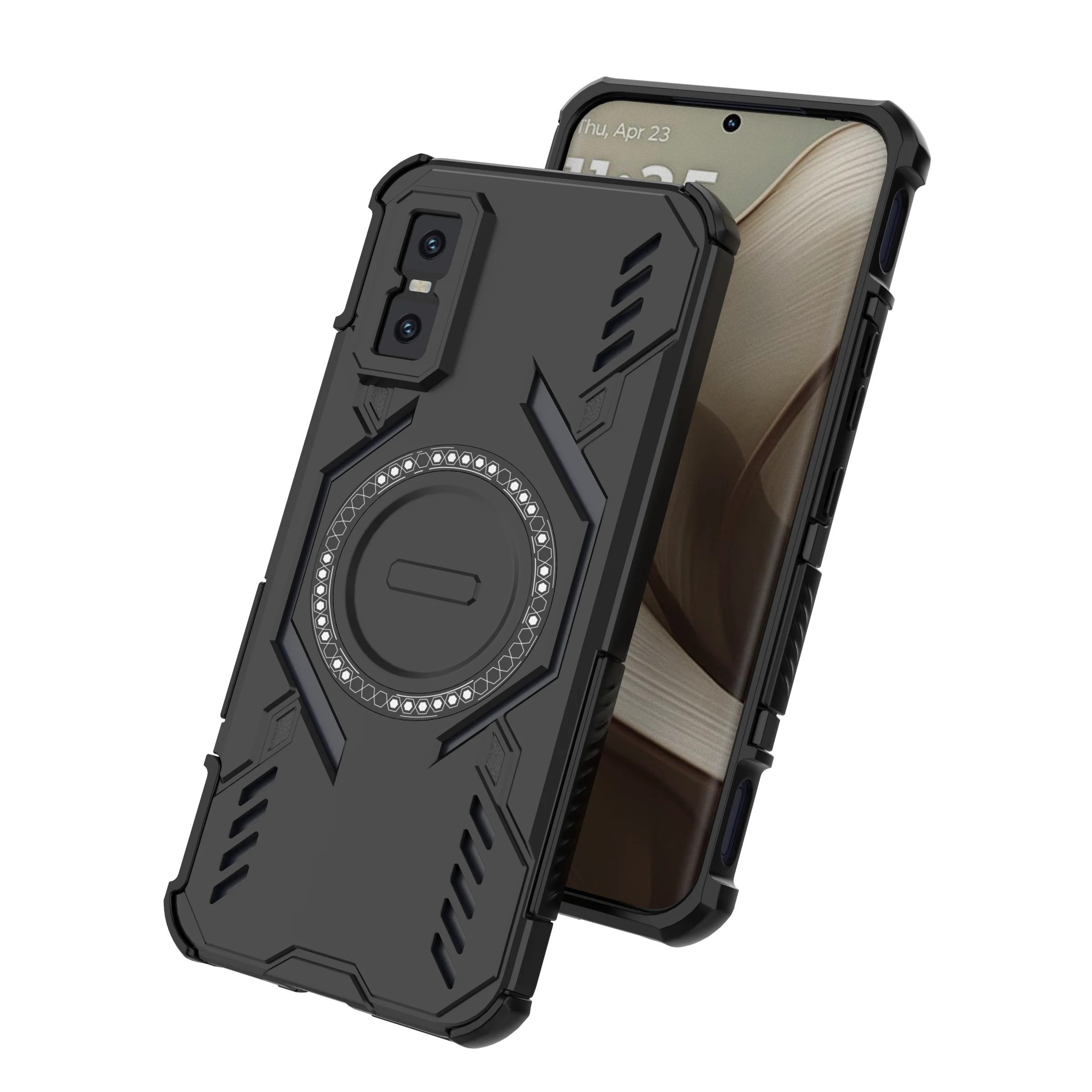 Enhanced Matte PC TPU Shockproof Protective Case with Heat Dissipation and Magnetic Features