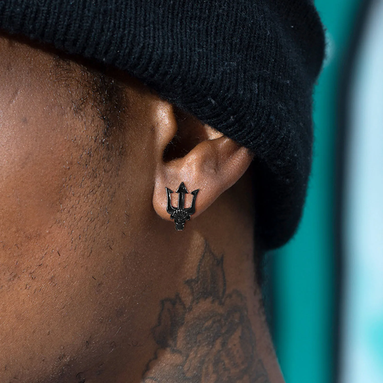 Trendy Unisex Punk Rock Style Safety Pin Ear Hook Stud Earrings  Exquisite  Jewelry for Women Men  HARDNHEAVY