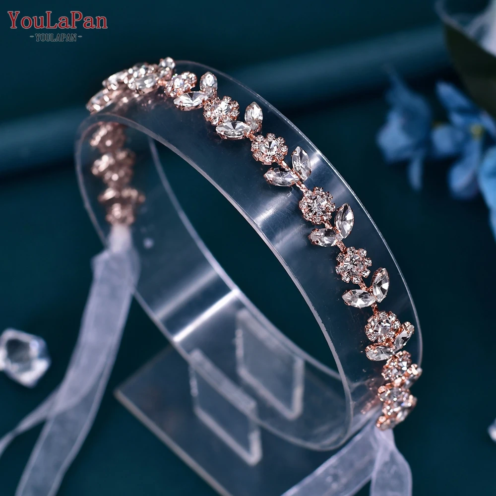 bridal hair accessories hair accessories YouLaPan Wedding Head Piece Shiny Rhinestone Headbands for Party Bride Tiara Forehead Headpiece HP309