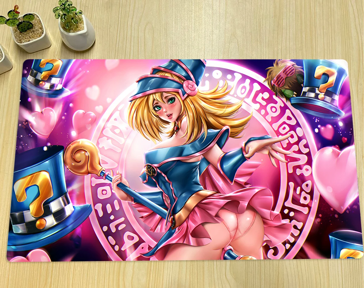 Yugioh Duel Playmat Dark Magician Girl TCG CCG Thảm Giao Dịch Thẻ Trò - Foto 10