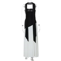 Nouvelles robes 2025 femme mode été gaine couleur unie robe fendue Sexy dos nu haute fente jupe vêtements pour femmes 6