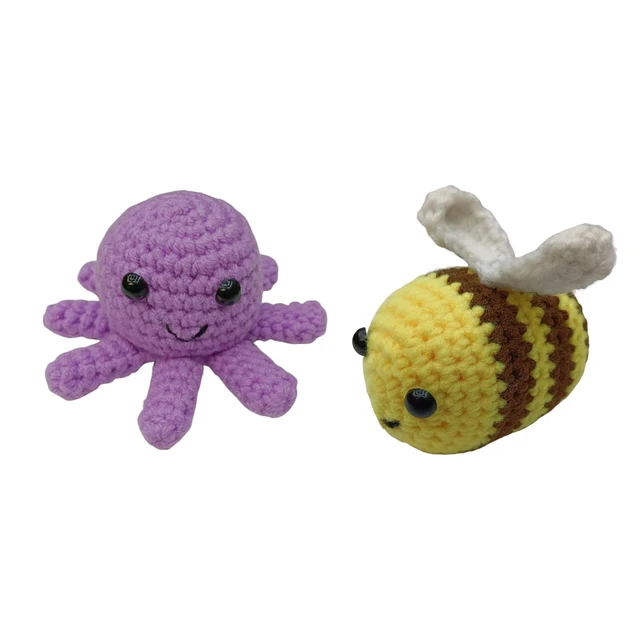 Crochet Kit for Beginners Small Octopus Crochet Knitting Kit Adorable Animal  Crochet Starter Pack with 5 Colors Thread Stuffing - AliExpress