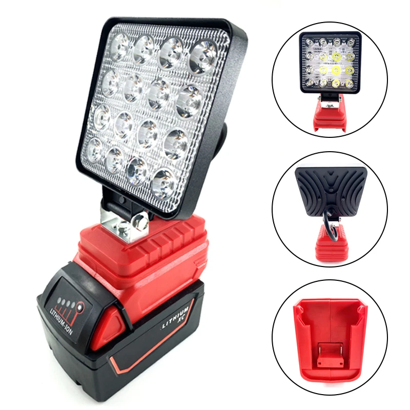 4 Inch LED Work Light Flashlight for Milwaukee 14.4V 18V Lithium