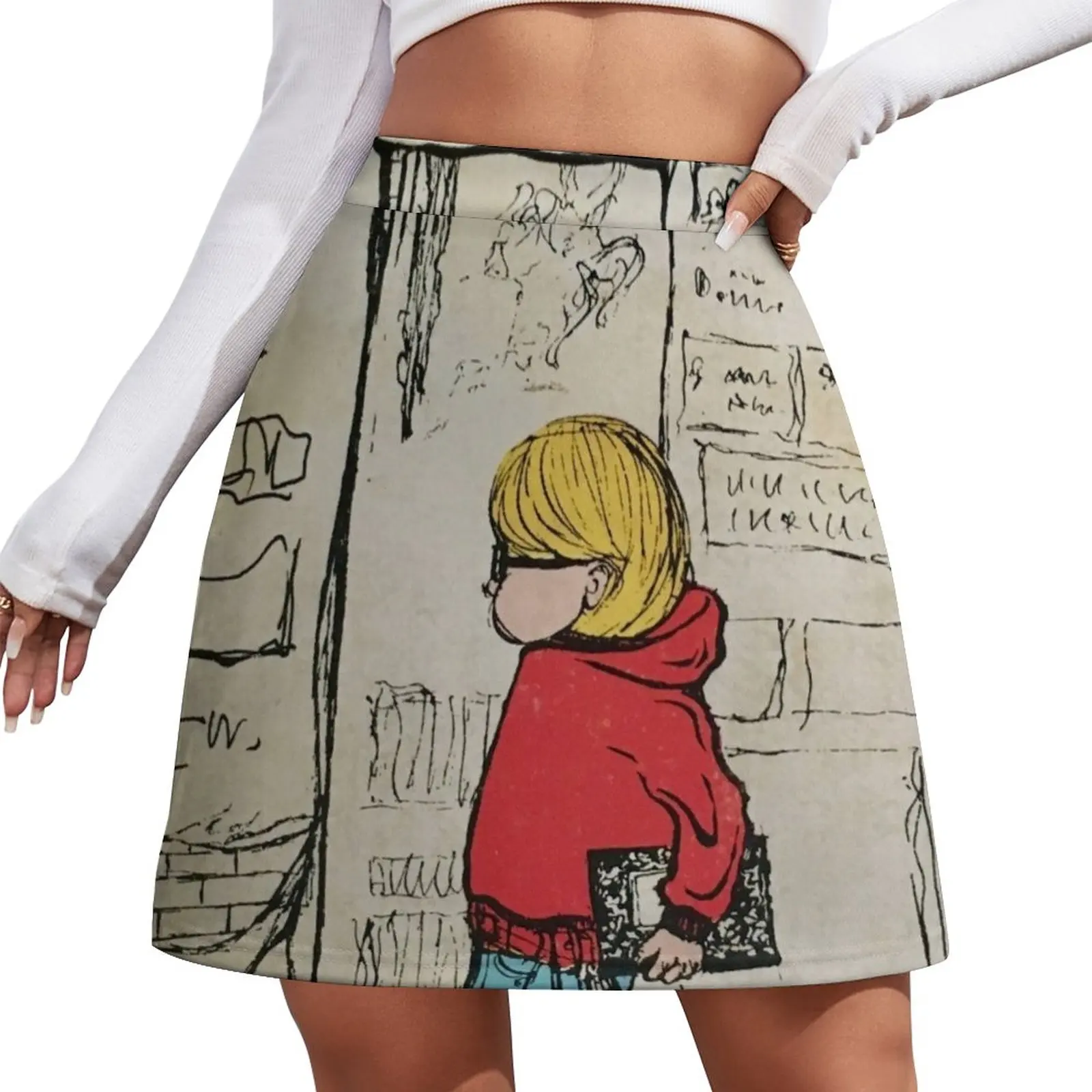 Vintage cover of Harriet the Spy Mini Skirt skirts for womens Women skirt