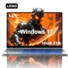 14.1" Ultra Slim Laptop 16GB RAM 2TB SSD Intel N3700 Notebook Gamer  1920*1080 Display Windows 11 Pro Office Study Computer PC