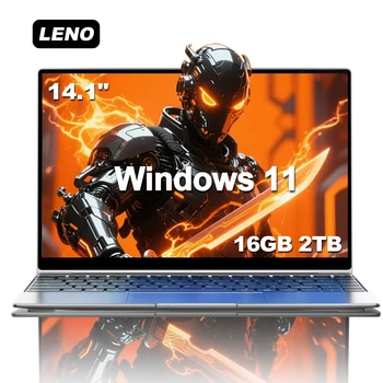 14.1" Ultra Slim Laptop 16GB RAM 2TB SSD Intel N3700 Notebook Gamer  1920*1080 Display Windows 11 Pro Office Study Computer PC