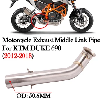 Slip On For KTM DUKE 690 DUKE690 2012 - 2018 Motorcycle Exhaust Modify 51MM Muffler Escape Moto Tube Middle Connection Link Pipe