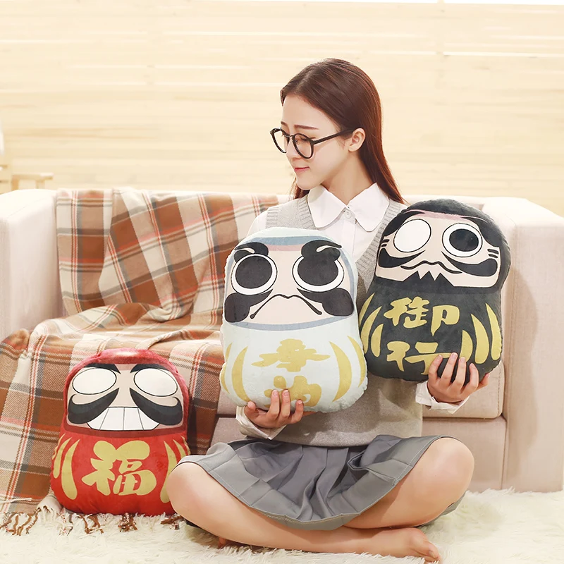 

Japanese Cartoon Buddha Dharma Lucky Dharma Plush Doll Stuffed Lucky Blessing Sofa Round Pillow Toy Home Decoration