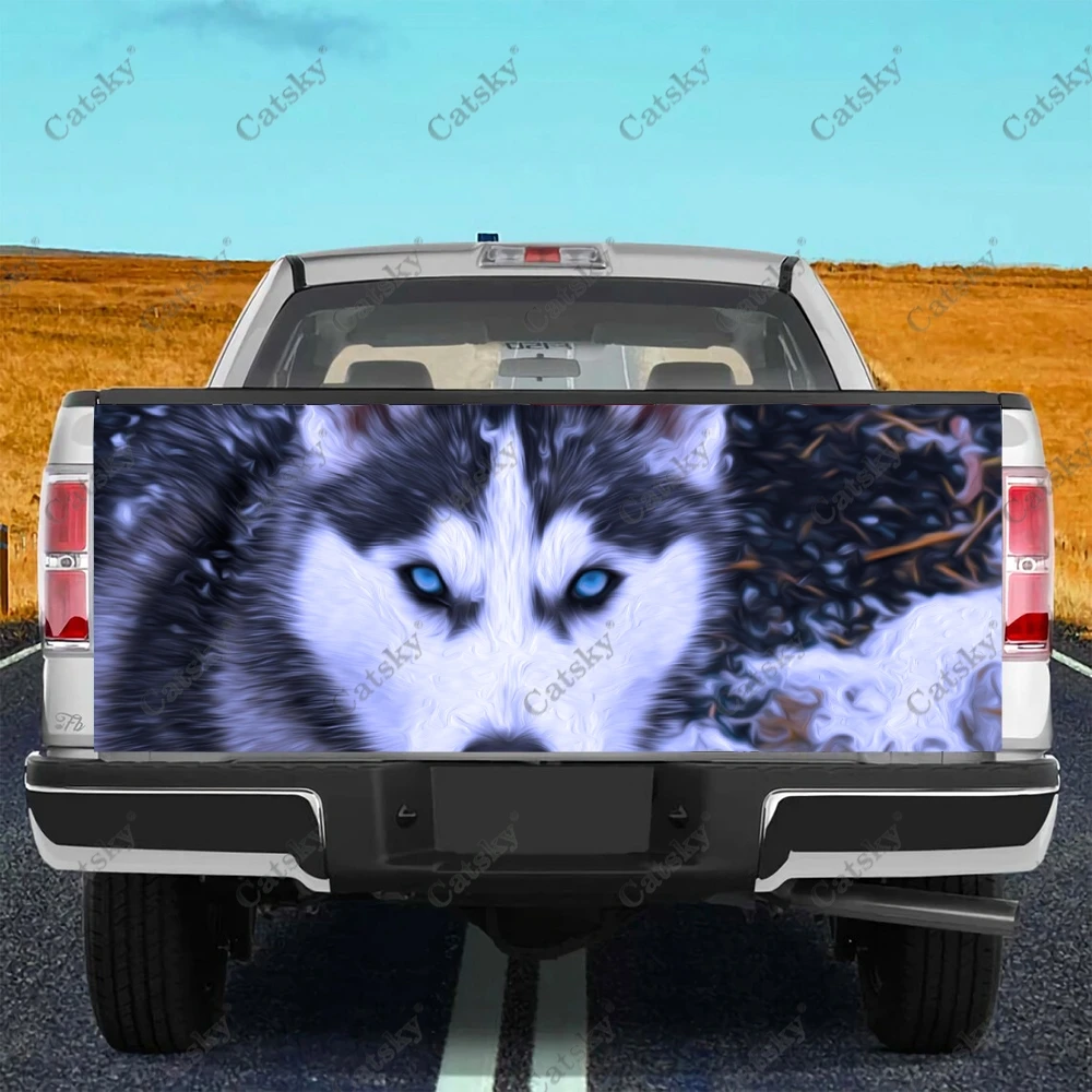 

Защитная виниловая наклейка Greture с изображением собак и глаз для багажника автомобиля, наклейка на капот автомобиля, стикер для внедорожника, пикапа