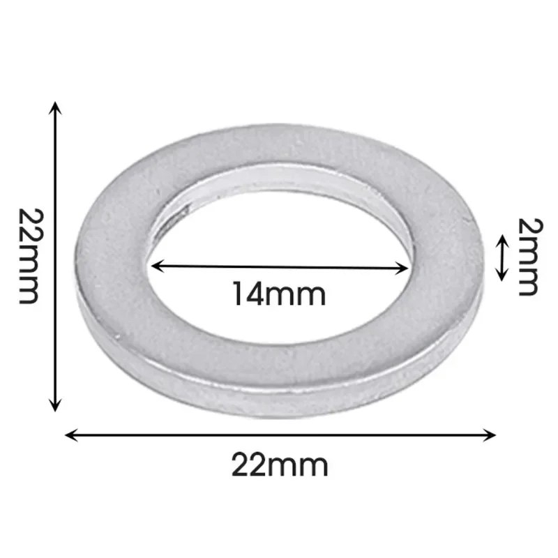 M14 Car Sealing Gasket Aluminum Screw Washer Auto Engine Bottom Oil Drain Screw Sealing Gasket Accessories For Honda 94109-14000 oil drain plug gasket oil drain plug seal washer sealing washers