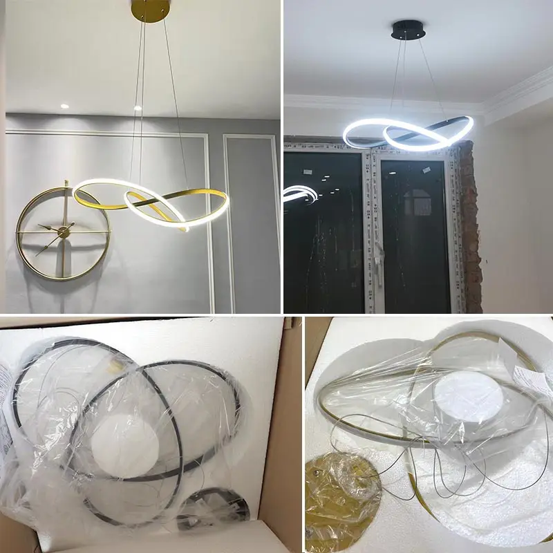 Nordic Led Hanging Pendant Lamp Kitchen Light Fixtures Modern Dining Room Loft Suspension Home Decor Indoor Lighting Black White - Image 6
