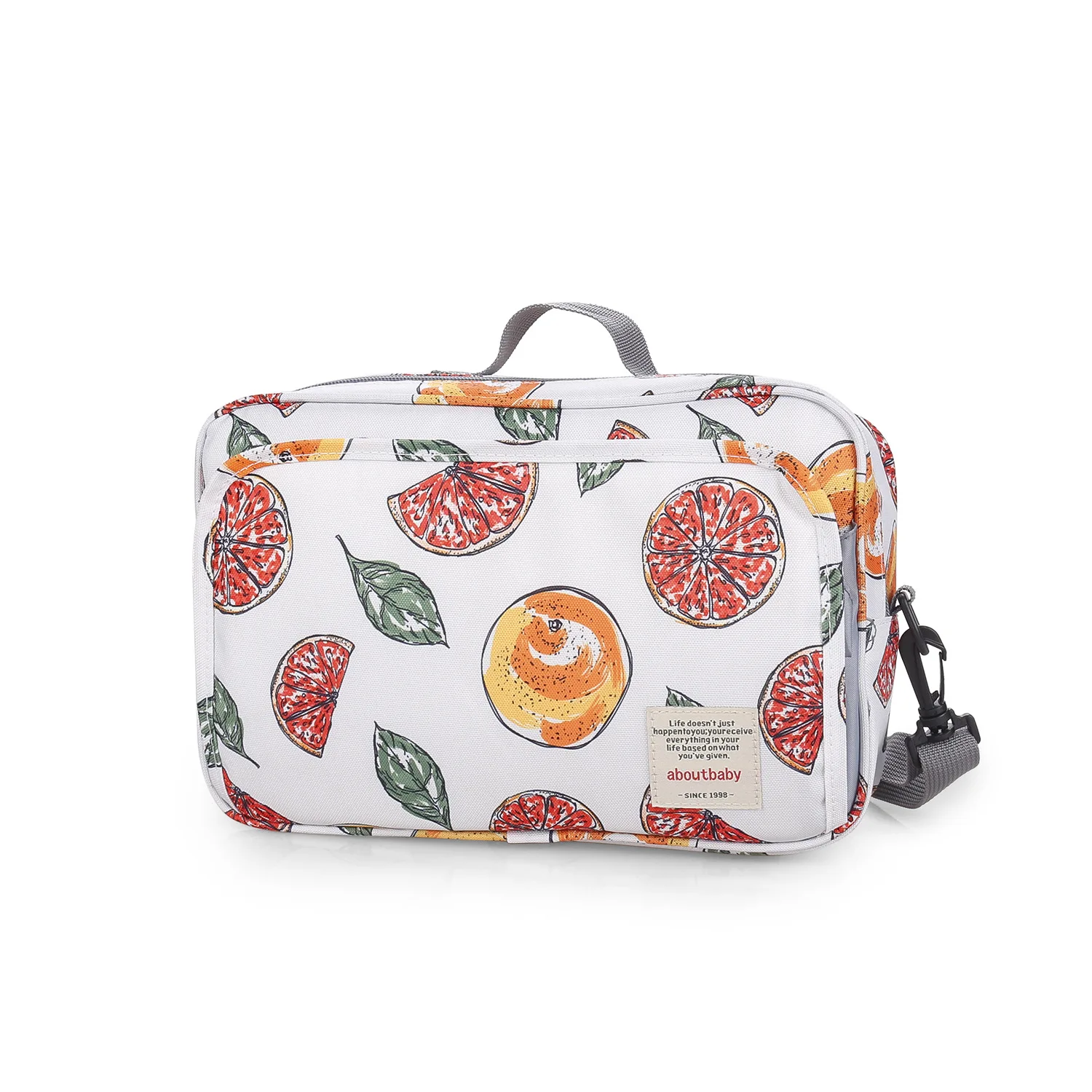 Fashionable Waterproof Wet/Dry Maternity Diaper Bag with Double Handles